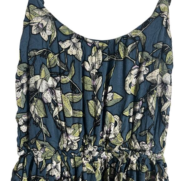 Free People Dear You Blue Floral Print Open Back Mini Dress Size XS - Picture 3 of 11